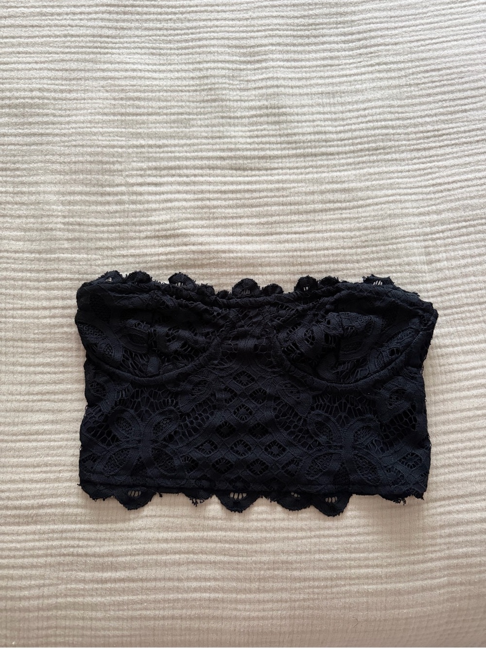 Free People Black Lace Bandeau Bralette